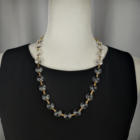 VTG Crystal Choker Necklace Refurbished to 3 Lengths  Glam Sparkle Angelic Retro - Picture 1 of 6